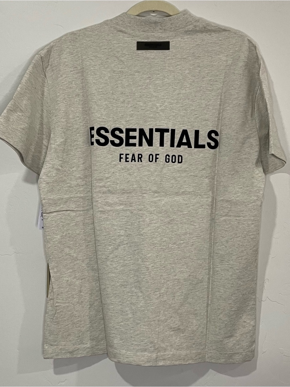 Fear of God ESSENTIALS Light Gray Logo Tee